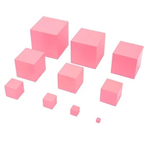 Torre Rosa Montessori in Legno per Bambini Giocattolo Dimensionale Illuminazione (Rosa) - Foto 1 di 2