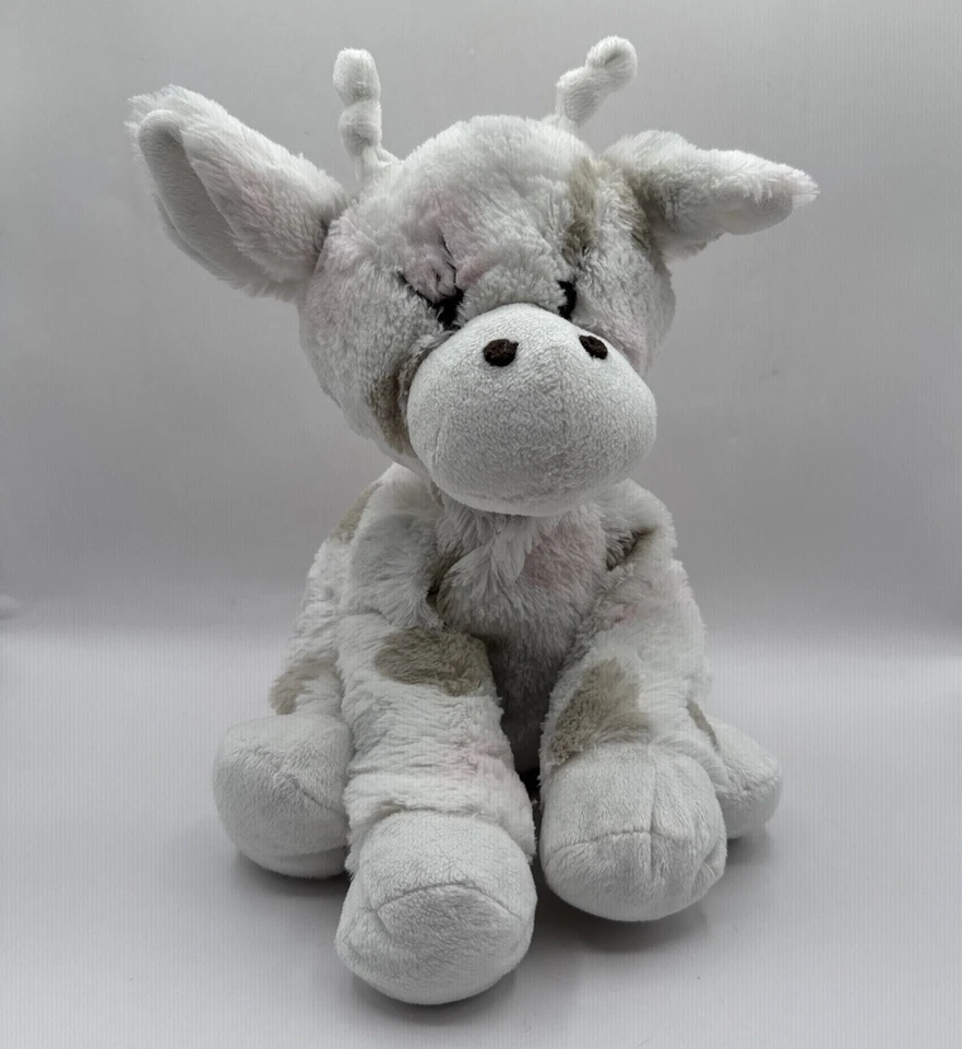 Pequeña Jirafa Peluche Jirafa Rosa Marrón Gris Lunares Juguete Suave Lovey Baby Foto 1 de 4