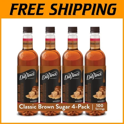 Xarope para bebida de açúcar mascavo, 25,4 oz x4 - Imagem 1 de 4