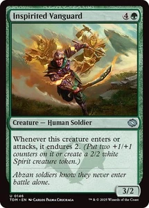 🧙Inspirited Vanguard U 0146 TDM Tarkir Dragonstorm MTG - Picture 1 of 2