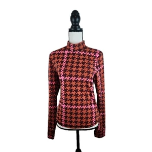 Aerie Women's Size XL Pink And Maroon Fitted Turtleneck Top - Picture 1 of 6