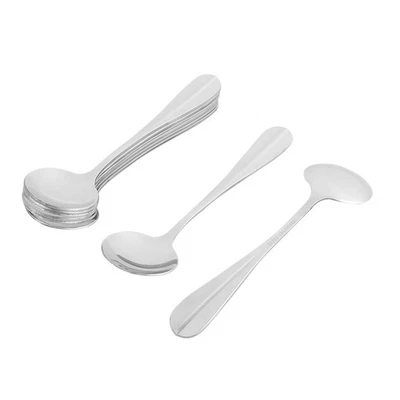 ristorante Casa utensile testa tonda cucchiaio metallo argento 8pz. - Immagine 1 di 2