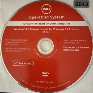 VINTAGE SOFTWARE | MICROSOFT WINDOWS 8.1 64-BIT | DELL DVD - Picture 1 of 1