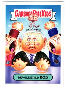 Tarjeta exacta de parodia de TV Bewildered Bob 2016 Garbage Pail Kids Face The Nation - Imagen 1 de 2