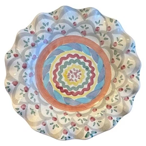 Mackenzie Childs Vintage Stoke Gabriel geriffelt 11" Teller lesen - Bild 1 von 10