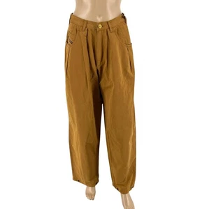 Diesel Women Brown P-CONCIAS Wide Leg Linen Cotton Pants Trousers Size W25 - Picture 1 of 10