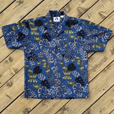 Camisa vintage Ocean Current BOY’S estilo hawaiano abotonada talla L Foto 1 de 4