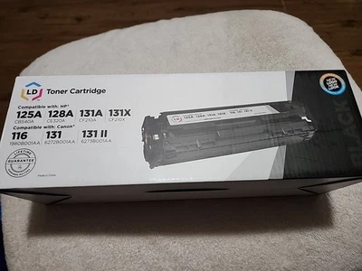 LD Toner Cartridge Black Compatible with HP125A/128A/131A Canon 116/131  - Image 1 of 4