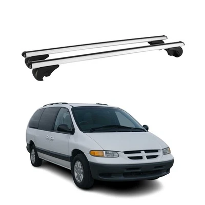 For Dodge Grand Caravan 01-07 OMAC USA Gray Raised Roof Rails Cross Bars Foto 1 de 4
