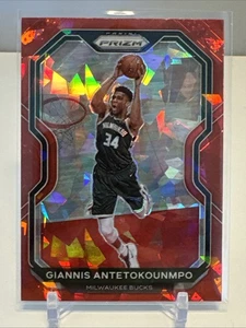 Giannis Antetokounmpo 2020-21 Panini Prizm - Red Ice Prizm #111 - Picture 1 of 2