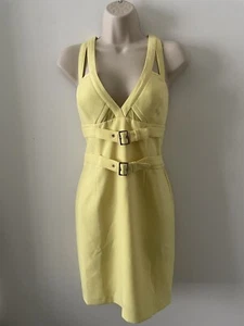Yellow GUESS Bodycon Dress Size 8 - Picture 1 of 11