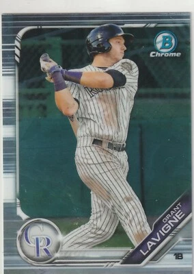 Grant Lavigne Colorado Rockies 2019 Bowman Chrome Draft  - Image 1 of 3