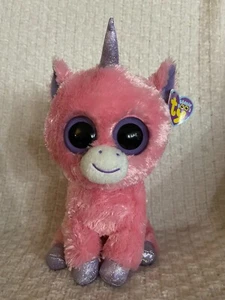 Ty Beanie Boos MAGIC Pink Unicorn Plush Shiny Horn Glitter Eyes 9" New 2013 - Picture 1 of 3