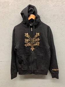 Zoo York Sudadera con Capucha con Cremallera Para Hombre Mediana Negra Gráfica Sudadera Algodón Poliéster - Imagen 1 de 9