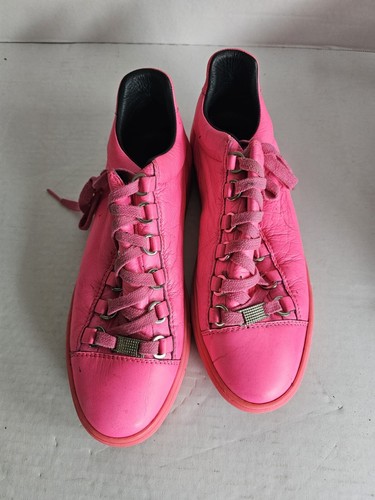 Sneakers Balenciaga Arena donna taglia EU 38 rosa caldo punta bassa cappuccio stringate