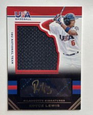 2017 USA Stars & Stripes Royce Lewis Silhouette Signatures Patch Auto #4/62