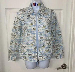 👚  Windbreaker Jacket Blast Sport TROPICAL Cotton, PETITE  S   🌴 - Picture 1 of 11