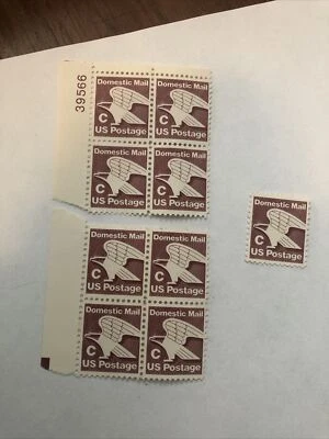1981 2 Blocks of 4 and 1 Single C Domestic Mail 20 cent Stamps, MNH! - Image 1 of 2
