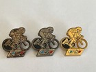a 3 PINS PIN ENAMEL VELO BICI MEXICO CREDIT LYONNAIS ARTHUS BERTRAND