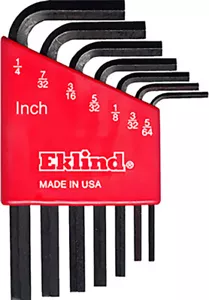 Eklind 10107 Standard SAE 7 piece Short Arm Hex L Key Allen Wrench Case Set - Picture 1 of 1