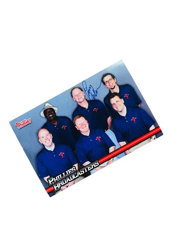 LARRY ANDERSEN PHILADELPHIA PHILLIES SIGNED BROADCASTERS POST CARD COA Cover
