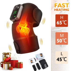 Cordless Heated Knee Massager with Vibration Heating Shoulder Brace Support Wrap - Picture 1 of 17