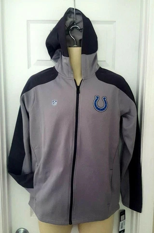 INDIANAPOLIS COLTS Youth Hoodie Size Large 14/16 Zip Front Sweatshirt Gray New Cover