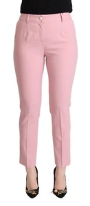 Dolce & Gabbana Pantalones Cónico Rosa Lana Media Cintura Pantalones IT40/US6/S - Imagen 1 de 6