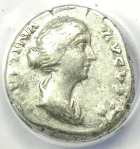 Faustina Junior AR Denarius Silver Coin 157-161 AD - Certified ANACS VF25 - Picture 1 of 5