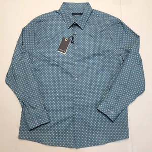 $155 NUEVA Camisa Stone Rose Botón Punteado Para Hombre 2XL XX-LARGE Azul Naranja Sarga - Imagen 1 de 6