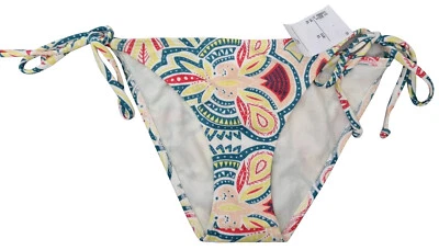 Linda roupa de banho feminina ROXY multicolorida estampada biquíni forrada de baixo - Imagem 1 de 4