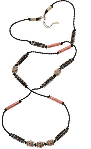 Collana Lunga Chanel Perline Rosa Corallo