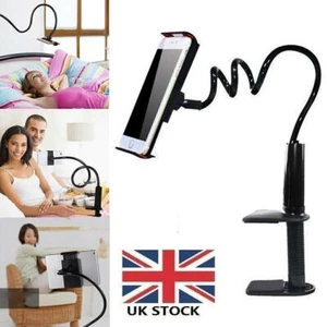 Long Lazy Arm Mount Mobile Phone Holder For Android iPhone Bed Desk Clamp UK - Picture 1 of 12