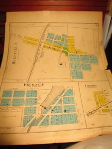 MAPA ANTIGUO DE ROCKDALE, LONDRES, DEERFIELD WISCONSIN - Imagen 1 de 1