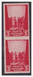 VATICANO 1945 - PRIGIONIERI  3  LIRE  COPPIA  NON   DENTELLATA AL CENTRO  ** MNH - Picture 1 of 1