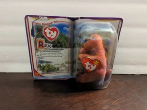 McDonalds Ty Beanie Babies, ""Rex, the Tyrannosaurus Rex"" - NUEVO EN PAQUETE - Imagen 1 de 6