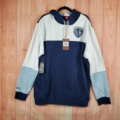 Mitchell & Ness Hoodie Mens 2XL Navy Graphic Sporting Kansas City Sweatshirt - Image 1 of 4