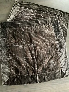 2 (1pr) Anthropologie Euro Pillow Shams Velvet Boho NWOT - Picture 1 of 4
