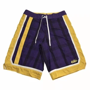 Nike 6.0 karierte Boardshorts Lakers Herren Größe 30 Medium lila gelb Baggy Skater - Bild 1 von 11