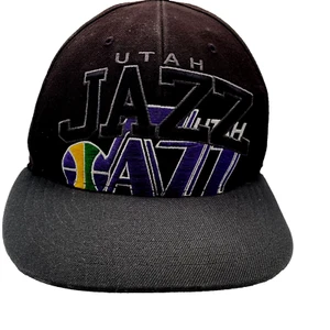 Sombrero Utah Jazz Hombre Talla Única Negro Snapback De Colección - Imagen 1 de 4