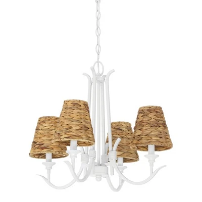 Craftmade 58324 Kokomo 4 Light 22"W Chandelier - White - Image 1 of 4