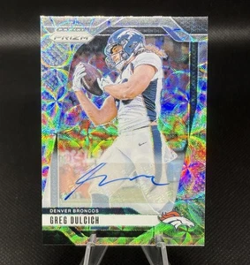 GREG DULCICH 2024 PANINI PRIZM AUTÓGRAFO ELECCIÓN ALCANCE BRONCOS AUTOMÁTICO/100 - Imagen 1 de 3