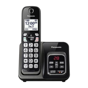 Sistema telefónico inalámbrico expandible Panasonic con bloqueo de llamadas y contestador automático - Imagen 1 de 8