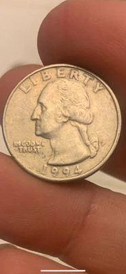 1994P Washington Error Quarter, AM  Touching/reverse Multiple Filled In Letters - Image 1 of 4