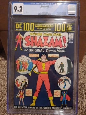Shazam 8 cgc 9.2 DC 1973 Black Adam 1st appearance reprint from golden age 100 p - Image 1 of 4