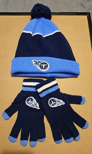NFL Tennessee Titans Sombrero Guantes Conjunto Combo Par Invierno Tejido Adulto Atractivo En muy buena condición - Imagen 1 de 6