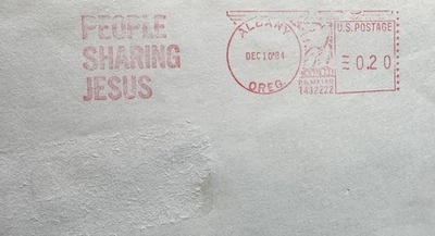 US 1984 Church Thematic Meter Cover(48)+Bible Matthew28:18=People Sharing Jesus - Image 1 of 3