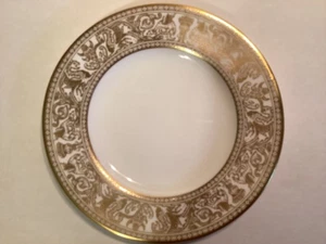 PLATO DE PAN PORCELANA DE HUESO FINO DE MADERA DE CUÑA ORO FLORENTINO (W4219) - 5 DISPONIBLES - M20 - Imagen 1 de 3