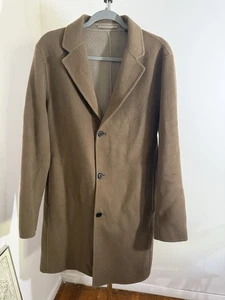 Theory Men’s Wool Coat Sz M Brown - Picture 1 of 2