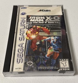 Iron Man X-O Manowar in Heavy Metal Sega Saturn Complete Reg Card Broken Hinge 